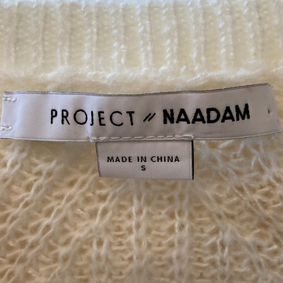 Project Naadam crewneck Sweater Ivory cream 33506 - Picture 8 of 11